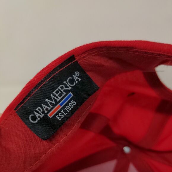 DSI Underground Men's Strapback Hat Red Embroidered Logo Sandvik Company - Picture 7 of 8